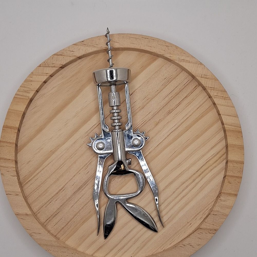 Silver Rabbit Ears Corkscrew - Picture 3 of 4